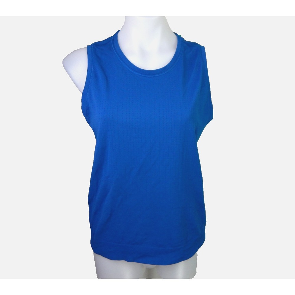 Athleta Tank Top In Motion Blue Mesh Seamless Lightweight